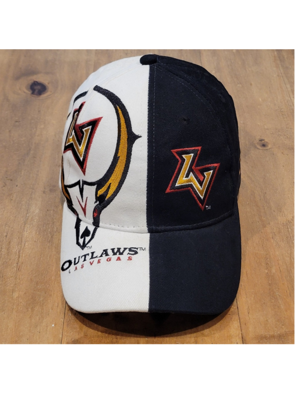 Vintage Las Vegas Outlaws XFL Hat Drew Pearson Adjustable Strapback Rare Y2K